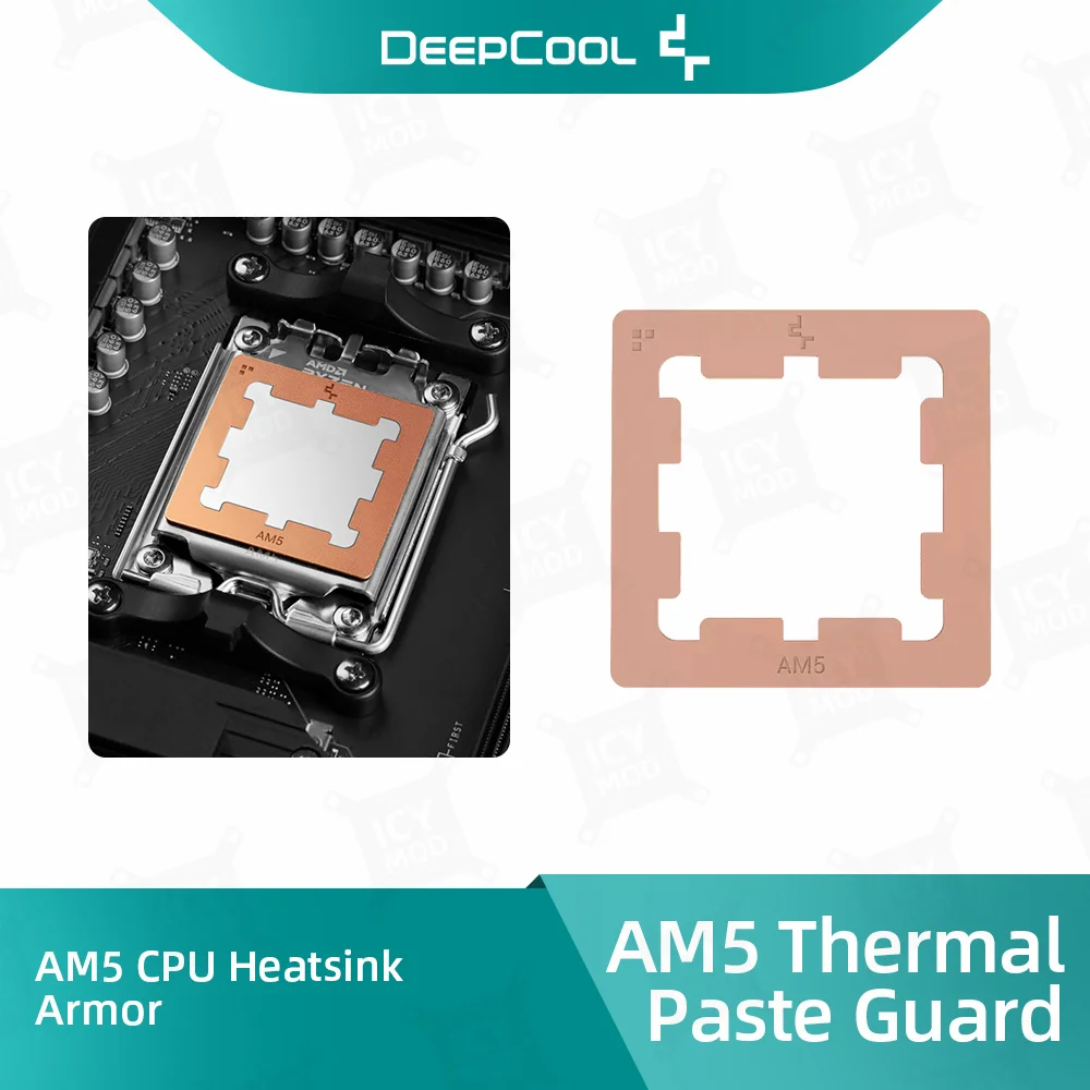Deepcool Thermal Paste Guard Am5 Cpu Cooler Armor Per 7950X 7900X 7700X 7600X Chip Heatsink Cover