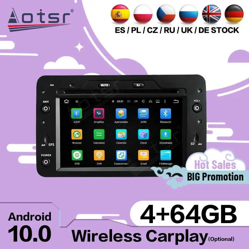 Carplay Multimedia Stereo Android 10 Per Alfa Romeo Spider Alfa Romeo 159 Brera 159 Sport Car Gps Audio Radio Ricevitore Unità Principale