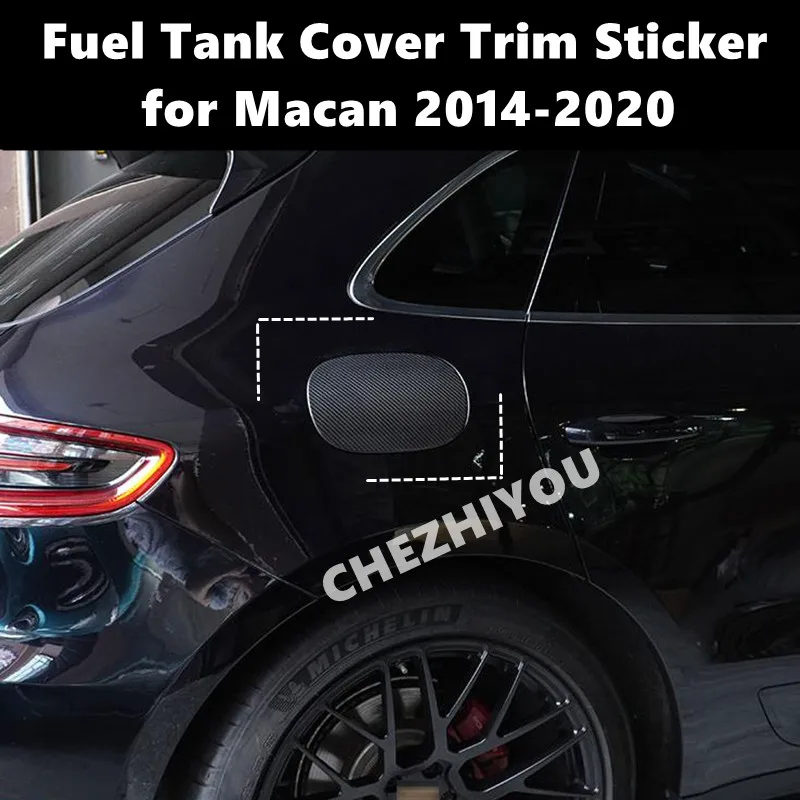 Car Fuel Tank Cap Cover Trim Sticker Per Porsche Macan 2014-2020 Car Body Oil Cap Trim Accessori 100% Vera Fibra Di Carbonio