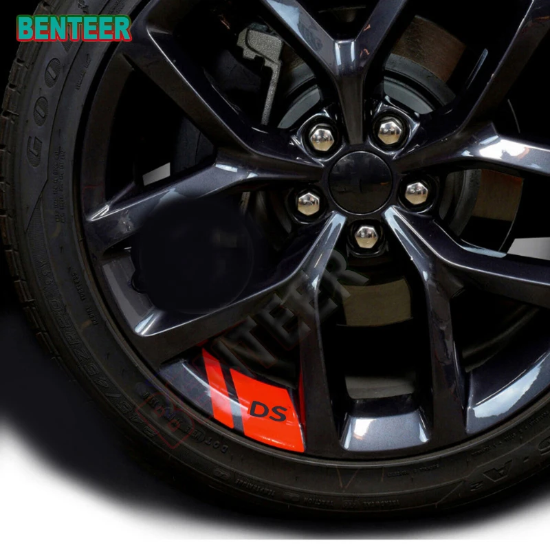 6Pcs Adesivi In Vinile Per Cerchioni Per Auto Per Citroen Ds Ds3 Ds7 Ds5 Ds4 Ds6 Ds5 Decalcomanie Accessori