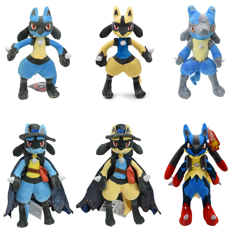 16-34Cm Lucario Pokemon Peluche Peluche Bambola Lucido Mega Lucario Peluche Anime Giapponese Souvenir Decorazione Regalo Di Halloween