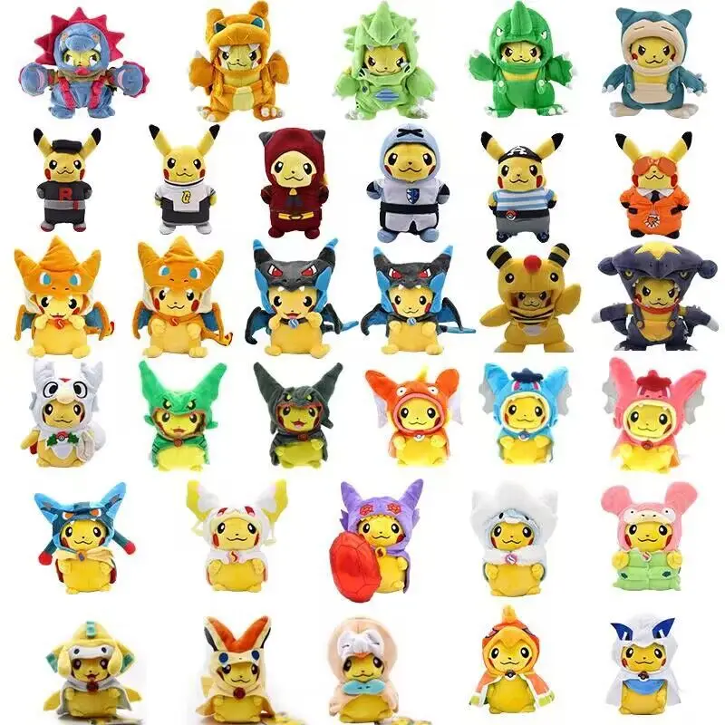 Pokemon Peluche Dark Lightning Pikachu Cosplay Pikachu Peluche Bambola Eevee Charizard Snorlax Garchomp Tyraniar Hydreigon Regalo Per Bambini