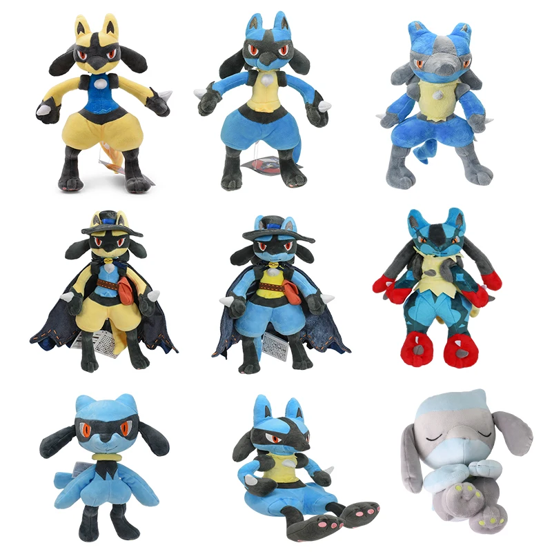8 Stili Lucario Pokemon Peluche Mega Lucario Bambola Di Pezza Lucido Lucario Cartone Animato Farcito Per Regalo Di Compleanno