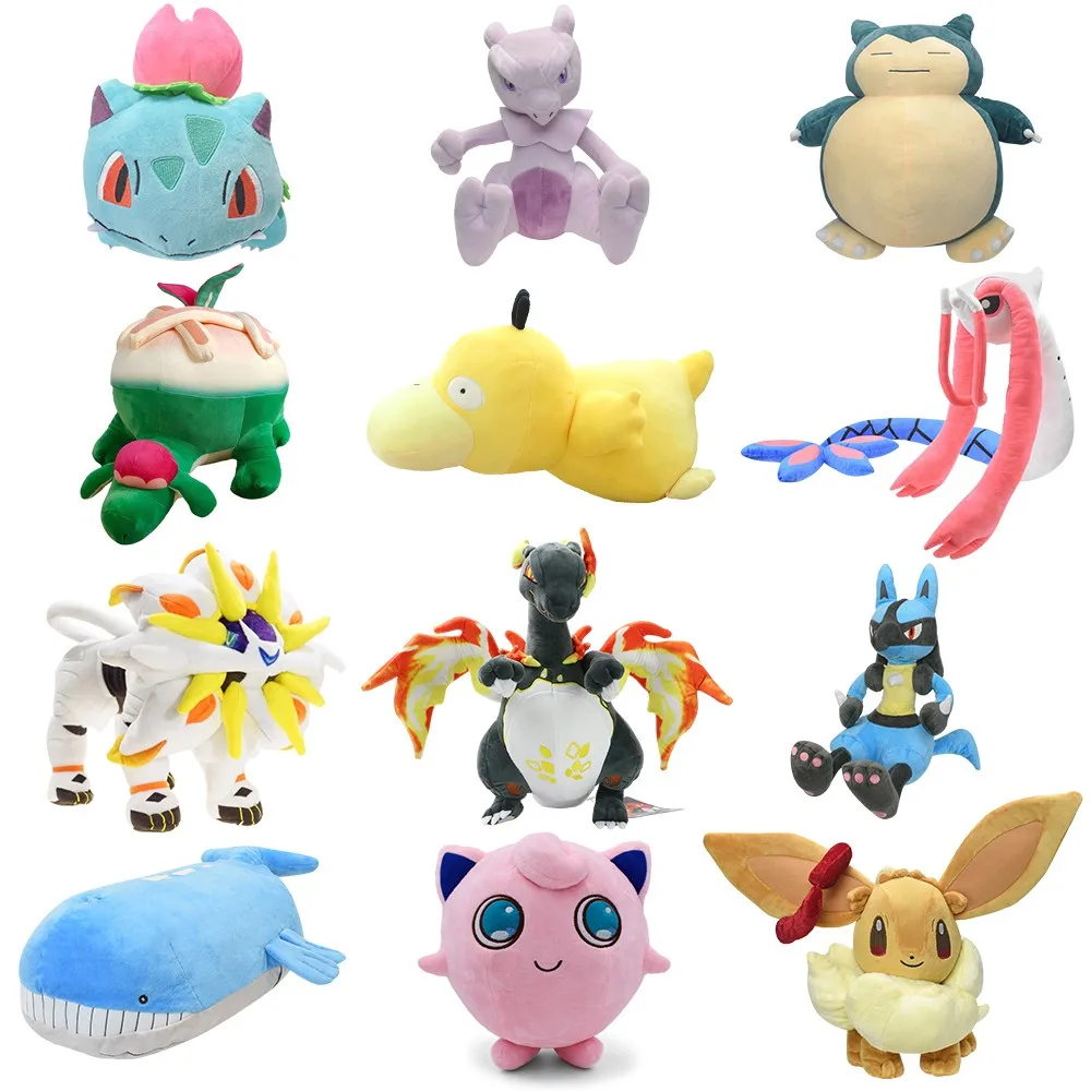 Pokemon Ivysaur Mewtwo Appletun Psyduck Milotic Solgaleo Peluche Morbido Peluche Bambole Lucario Wailord Charizard Di Grandi Dimensioni