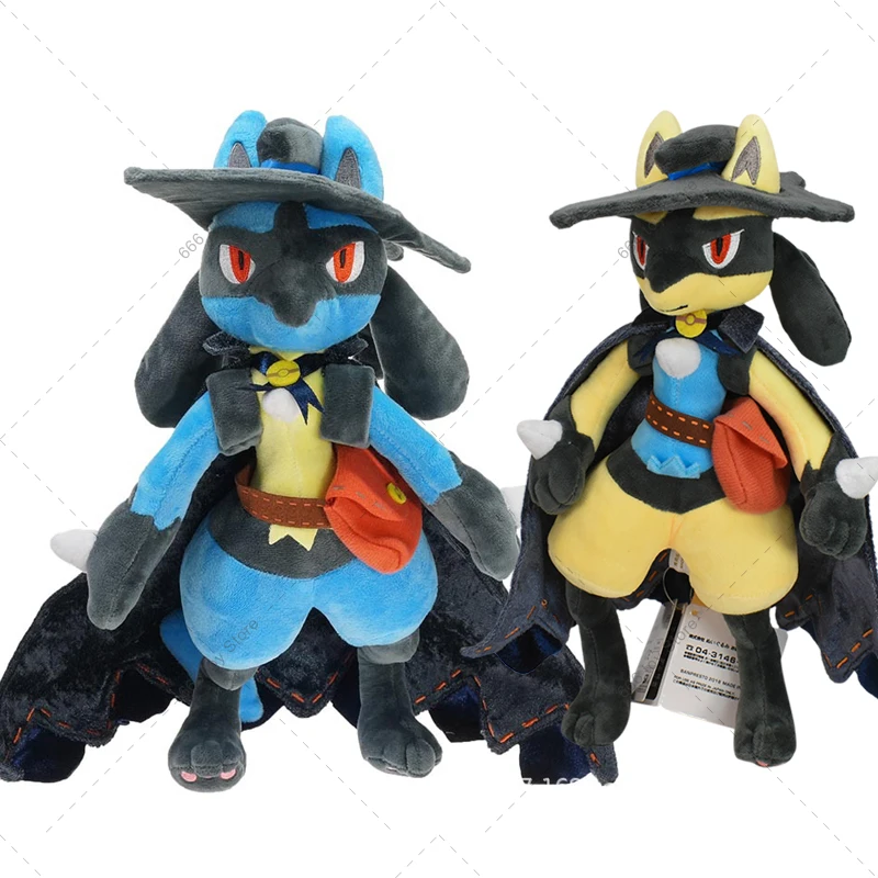 Nuovo Pokemon Lucario Lucido Lucario Peluche Bambola Farcito Carino Mega Peluche Giocattolo Halloween Natale Vestire Regali Per I Bambini