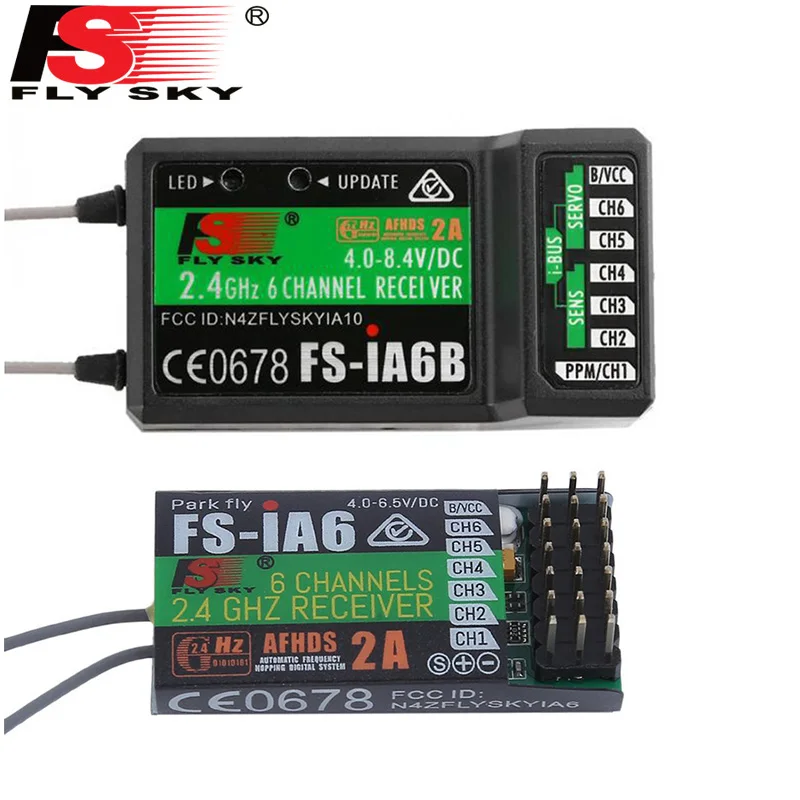 Flysky Originale 2,4 Ghz 6Ch Rc Afhds Fs Ia6, Ricevitore Ia6B 2.4G 6 Canali Fly Sky Plastica Per Fai Da Te Fpv Rc Aereo Sundrone