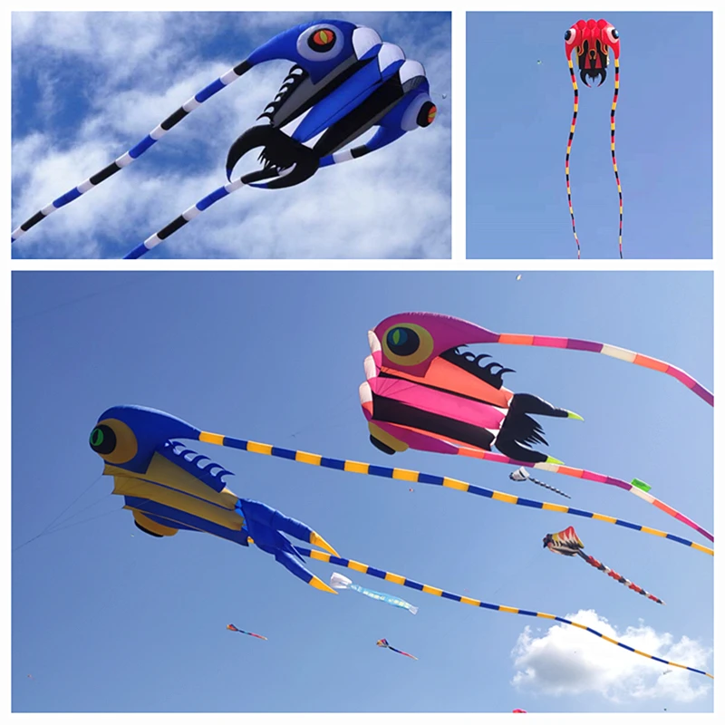 Spedizione Gratuita New Trilobites Kite Flying Weifang Big Soft Kite Reel Per Adulti Aquiloni Gonfiabili Kite Line Winder Octopus Kite