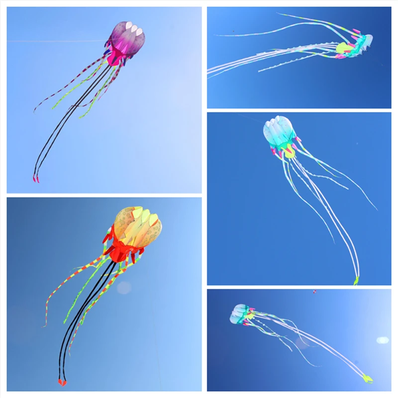 Spedizione Gratuita Soft Kite Meduse Kite Windsocks Weifang Big Kite Wheel Per Adulti Kite Albatross Gonfiabile Trilobite Kite