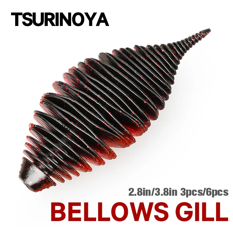 Tsurinoya 2.8In/7.2G 3.8In/14.2G Soft Bait Worm Fishing Lure Silicone Bait Bass Pike Swimbait Rig Bait Pesca Esca Artificiale