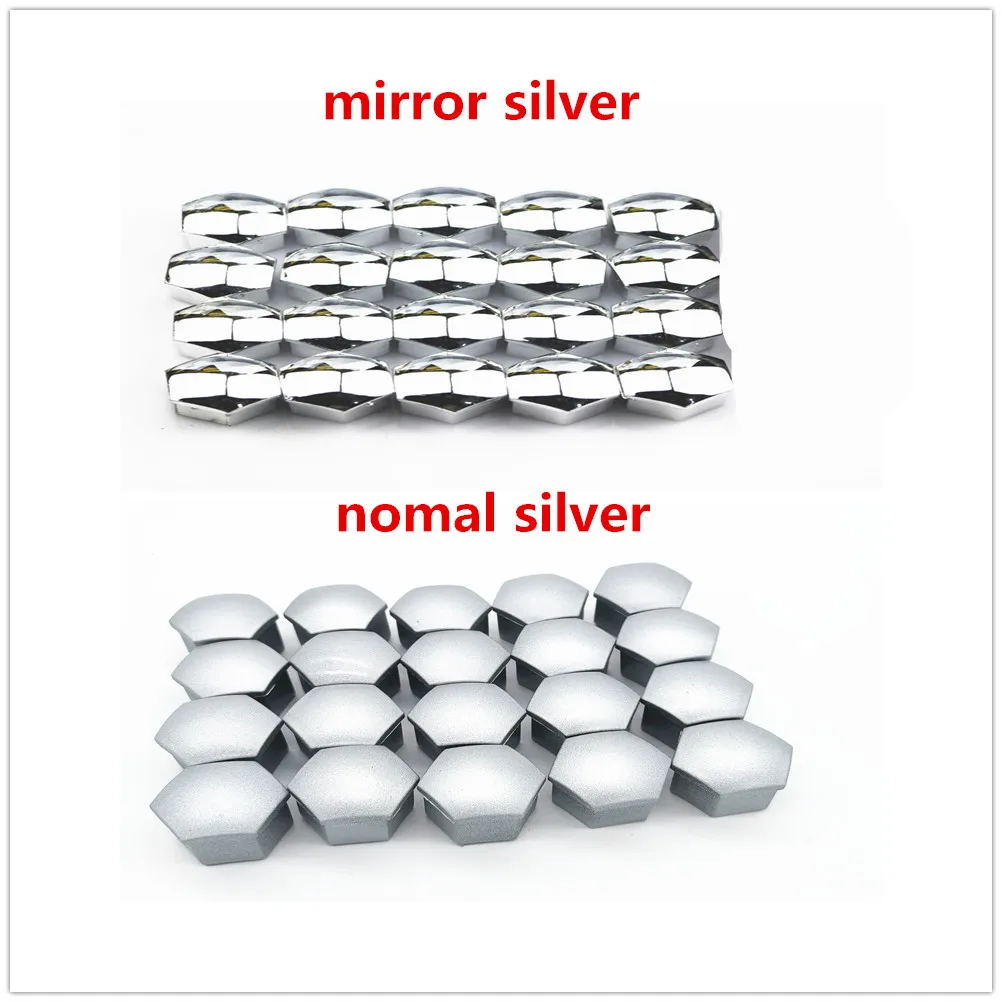 20 Pz Car Wheel Lug Bolt Center Nut Caps 17 19 21Mm Dado Ruota Per Vw Golf Passat Polo Bora Lupo Skoda Octavia Fabia Seat Altea L