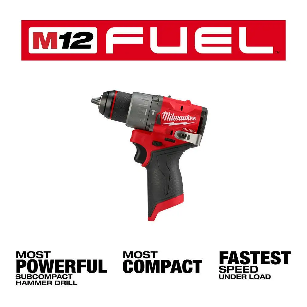 Milwaukee 3404-20 M12 Carburante 12V 1/2 "Trapano A Percussione Radio/Cacciavite-Solo Strumenti-