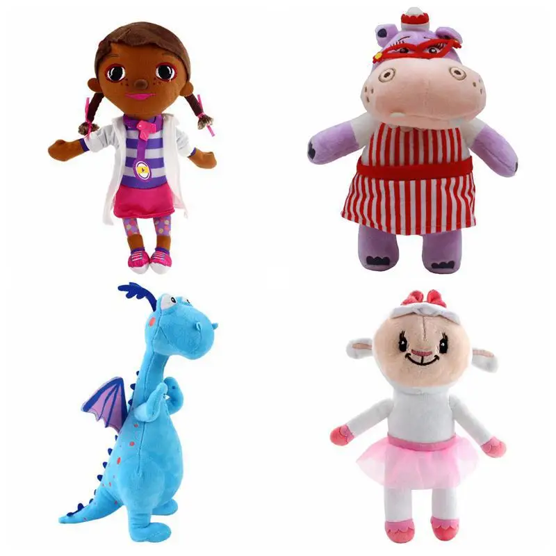 22-32Cm Disney Cartoon Doc Mcstuffins Toys Doctor Lambie Sheep Drago Chiuso Peluche Bambole Giocattolo Per Bambini