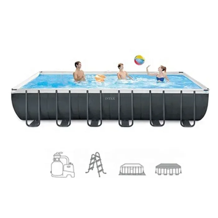 Intex 26374 Set Piscina Rettangolare Fuori Terra Ultra Xtr