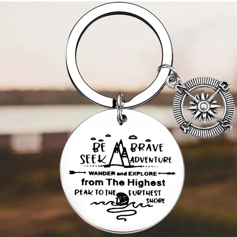Nuovi Regali Avventuristi Portachiavi Anello Montagne Regalo Portachiavi Ciondolo Wanderlust Backpacker Regalo