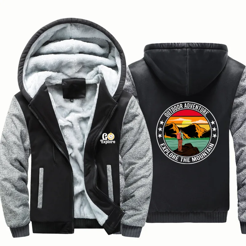 Outdoor Adventure Explore Mountain Men Coat Jacket Warm Wool Fleece Man Cappotti Felpe Felpe Streetwear Abbigliamento Uomo