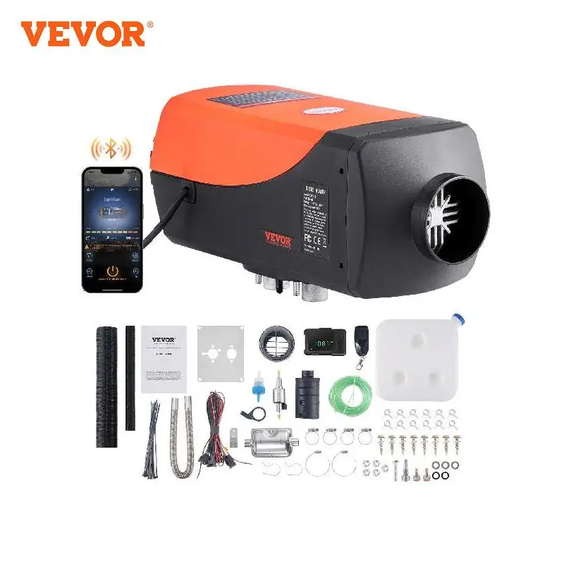 Vevor Diesel Air Heater 12V 8Kw Bluetooth App Display Lcd Per Auto Bus Rv All'Interno