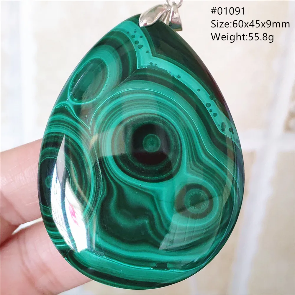 Ciondolo Ciambella Di Malachite Verde Naturale Goccia D'Acqua Rotonda Malachite Crisocolla Ciondolo Donna Uomo Collana Di Gioielli Verdi Aaaaa