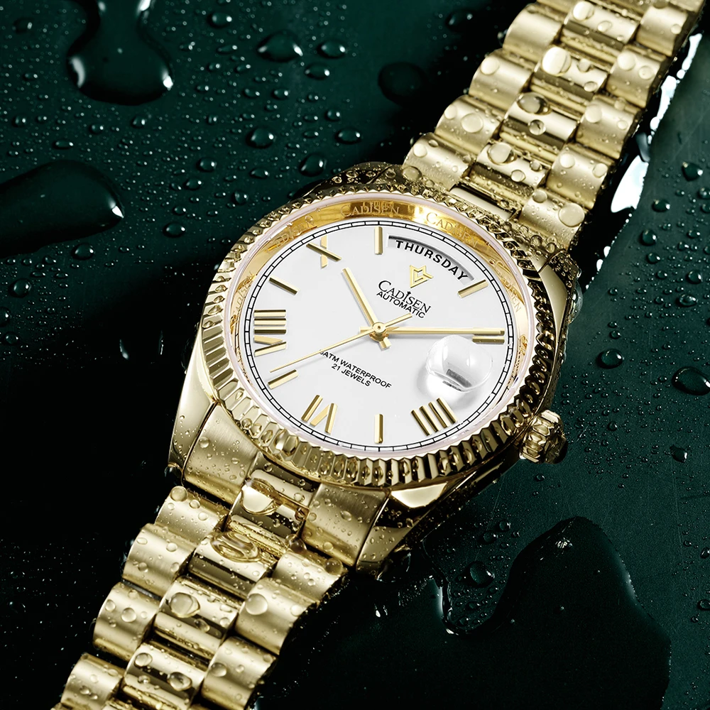 Miyota Movimento Automatico Per Gli Uomini Sapphire Crystal Day Date Orologi Meccanici Business 316L Acciaio 10Atm Diver Clock Uomo