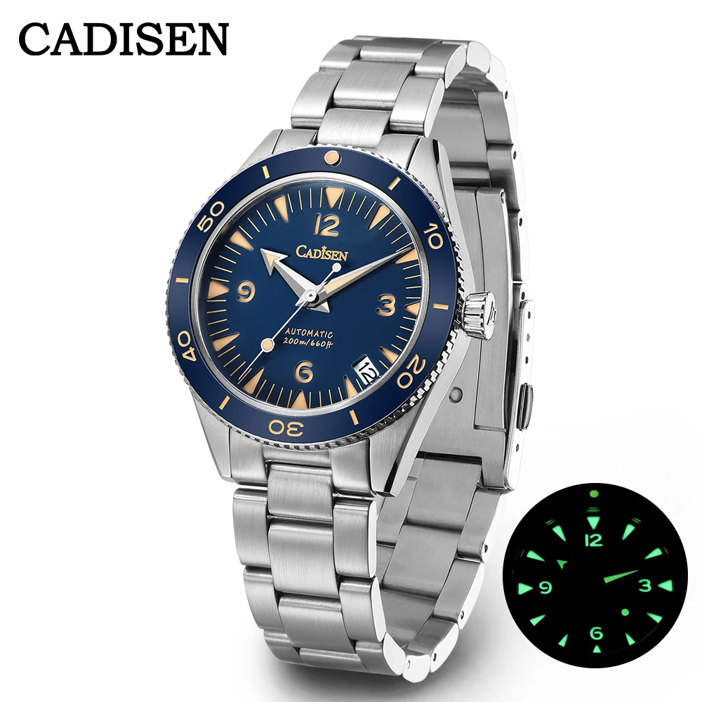 Orologio Cadisen 38Mm Movimento Automatico Nh35 Orologio Meccanico Da Uomo Meccanico In Acciaio Inossidabile Di Marca Superiore Reloj Hombre