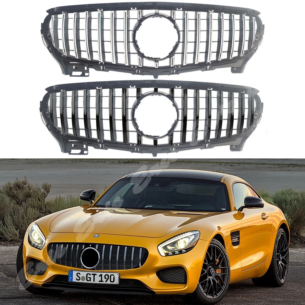 Auto Anteriore Racing Facelift Grill Griglie Paraurti Superiori Per C190 Mercedes-Benz Amg Gt Coupe Gts Roadster Gt53 Gtc 63 2015 2016 2017