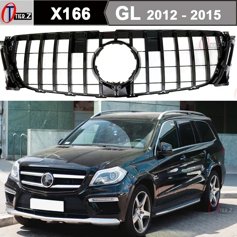Griglia Stile Abs Gt Per Mercedes Benz Classe Gl X166 2012-2015 Griglia Da Corsa Anteriore Gl350 Gl 400 Gl 450 Gl 500 Gl 63 55 Griglie Amg