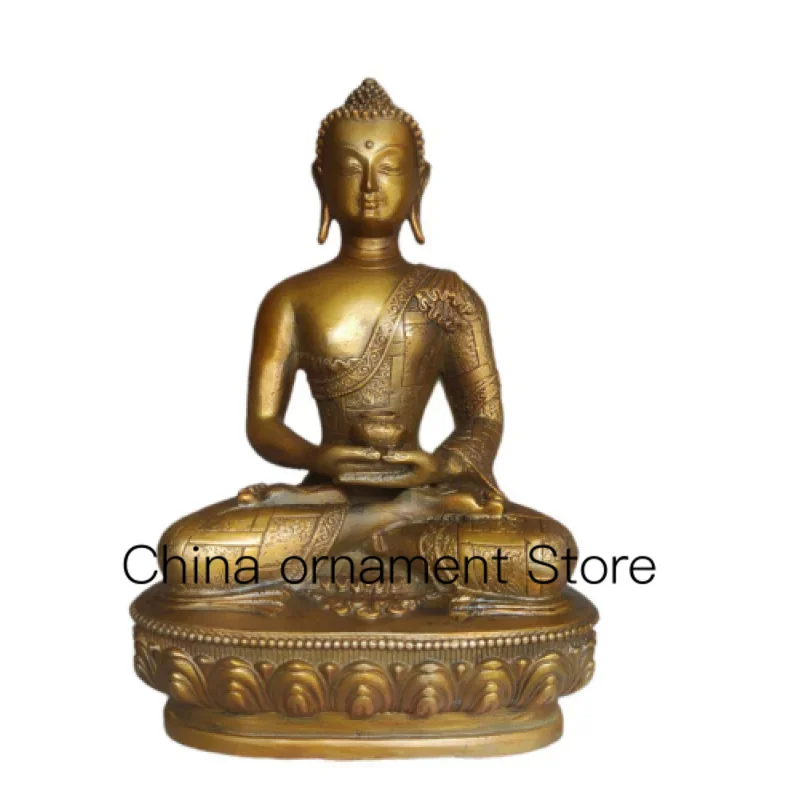 Treasure Copper Budda Amitabha Bowl Statue Buddismo Sakyamuni Amitabha Buddha