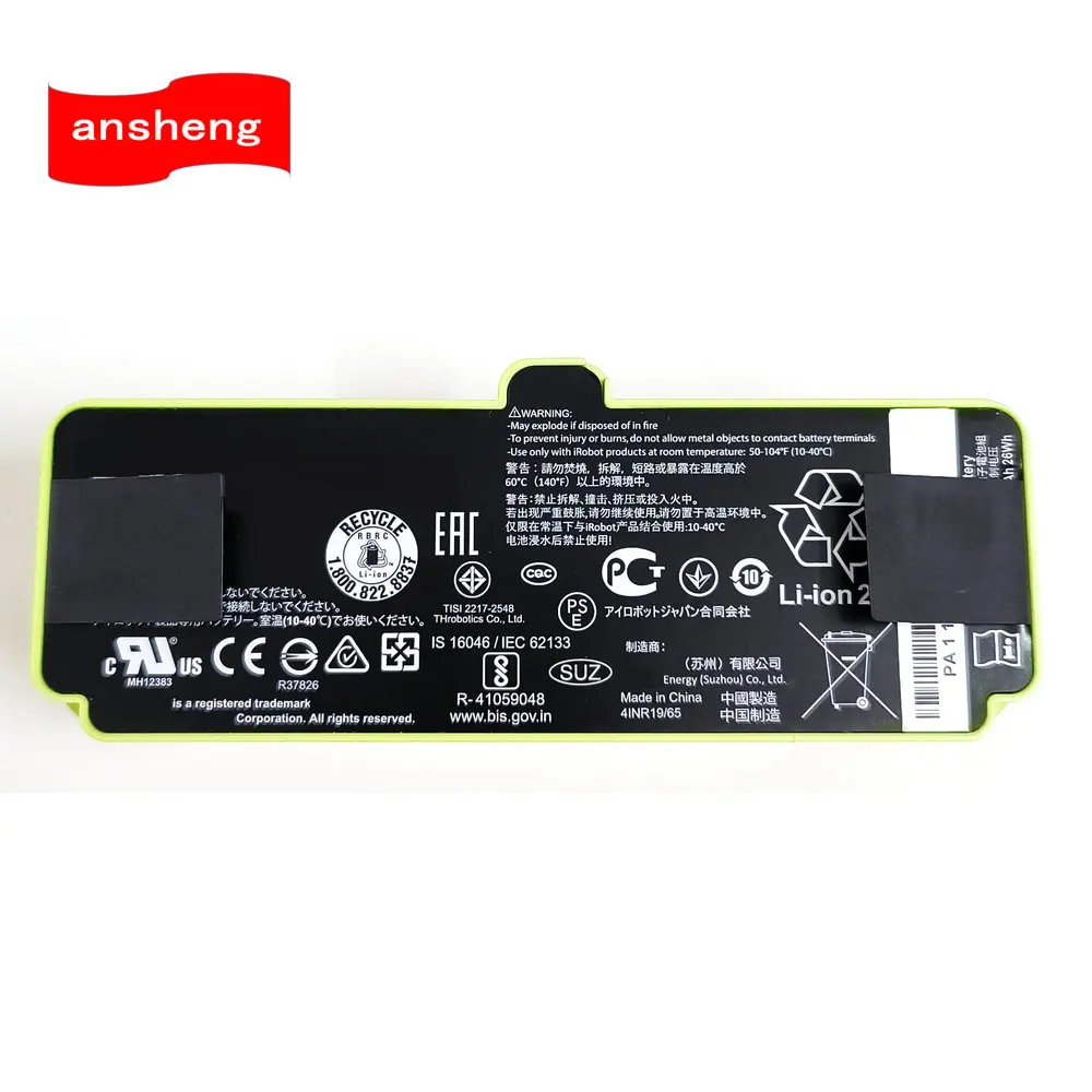 Batteria Originale 14.4V 1800Mah Per Irobot Roomba 655 690 595 650 980 780 805 88 860 880 890 655 615 620 960 964 1800Li