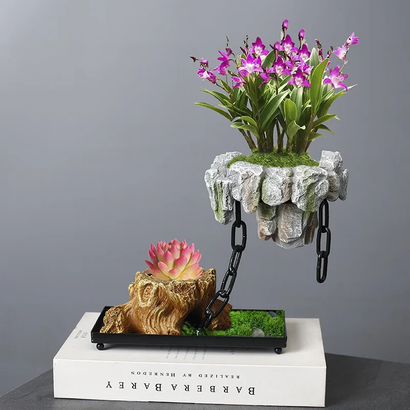 Levitating Air Iron Bonsai Pot Desktop Flower Pot Garden Planter Indoor Plant Office Flower Succulente Pot Ornament Home Decors