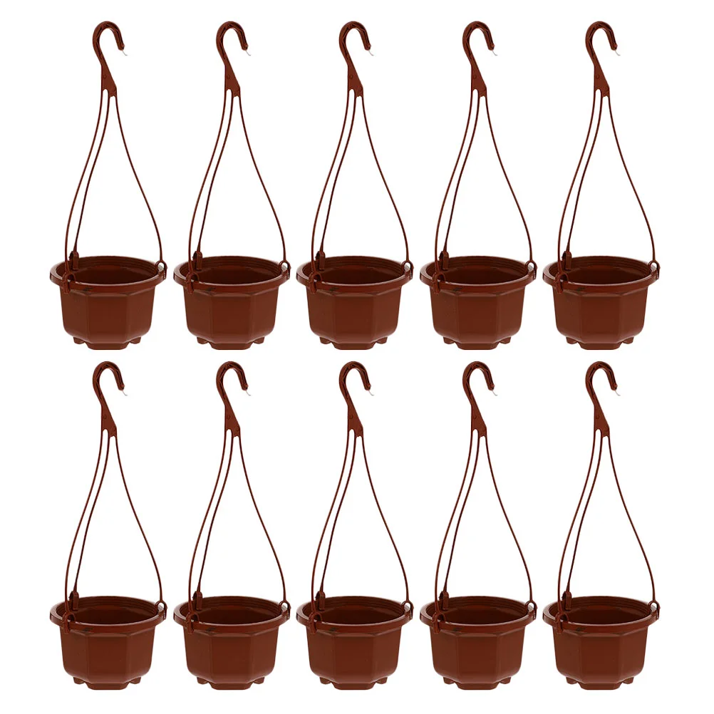 10 Set Nursery Pot Circle Vaso Air Plants Holders Hanging Planter Outdoor Chlorophytum Pot Hanging Flowers Succulente Pot Holder
