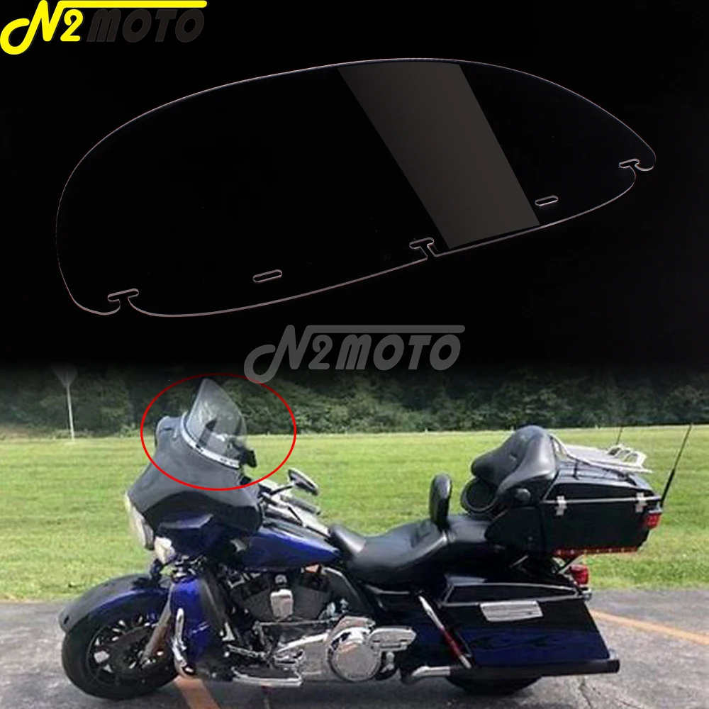 Moto Clear 10 "Parabrezza Parabrezza Batwing Carenatura Carenatura Deflettore Anteriore Per Harley Sportster Xl1200 883 Softail Dyna