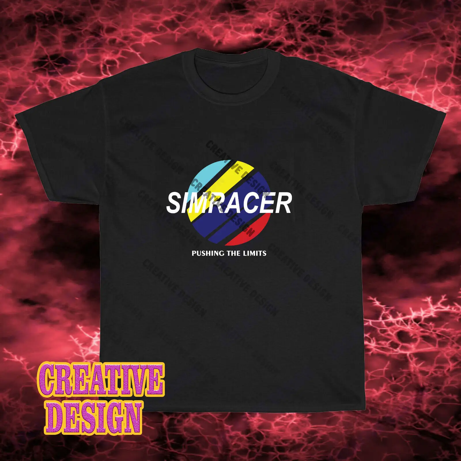 Nuova Camicia Sim Racer Sim Racing Logo T-Shirt Nera Da Uomo Taglia Usa Da S A 5Xl Maniche Lunghe O Corte