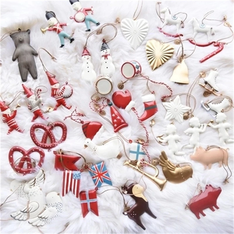 Nordic Christmas 3D Art Crafts Appeso Decorazione Colomba Star Uk Simpatici Bambini Angelo Pupazzo Di Neve Albero Di Natale Appendere Elfo Sullo Scaff
