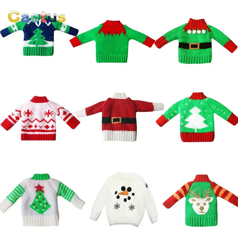 Christmas Bookshelf Doll Mini Maglione Baby Fairy Clothes For Elf On The Shelf Christmas Costume Decor Toy Accessory