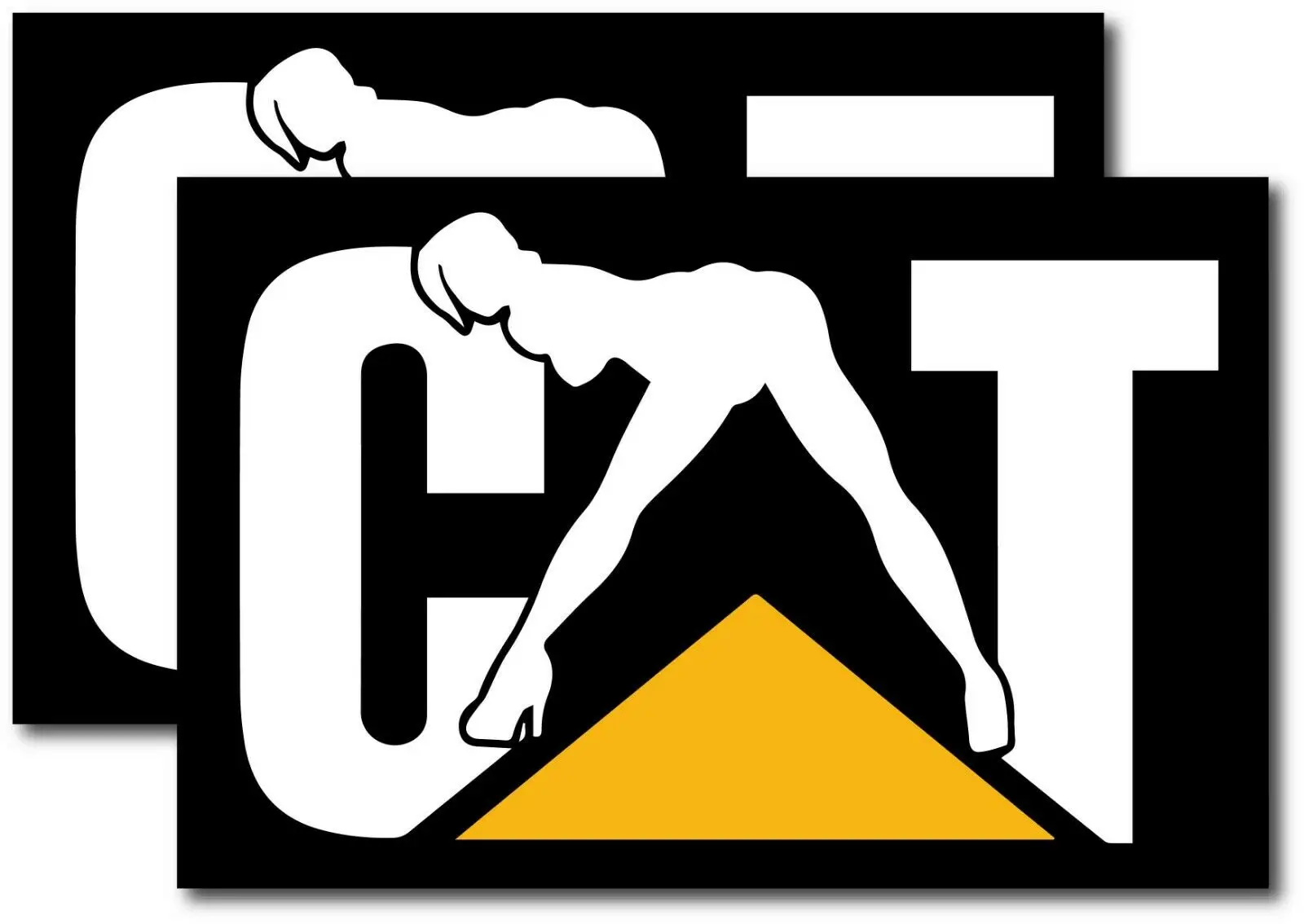 2X Cat Woman Decal Sticker 3M Us Made Vehicle Window Car Truck Tractor Equipment Car Sticker Parabrezza Paraurti Moto Decalcomania