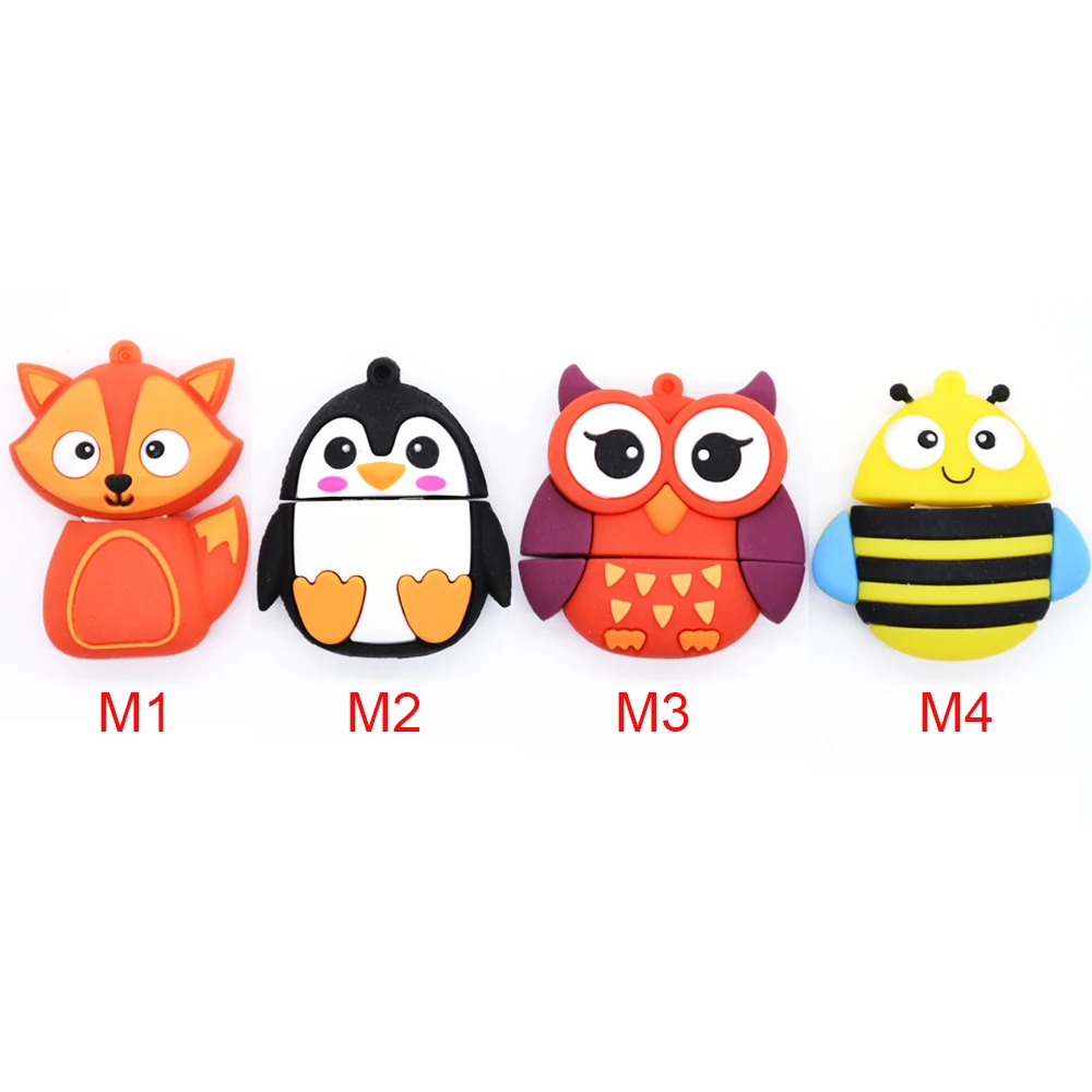 Cartoon Memory Stisk Usb Flash Drive Pen Drive 32Gb Pendrive 16Gb 8Gb 4Gb 64Gb Usb Flash Memory Fox Usb 2.0 Flash Card Hotsale