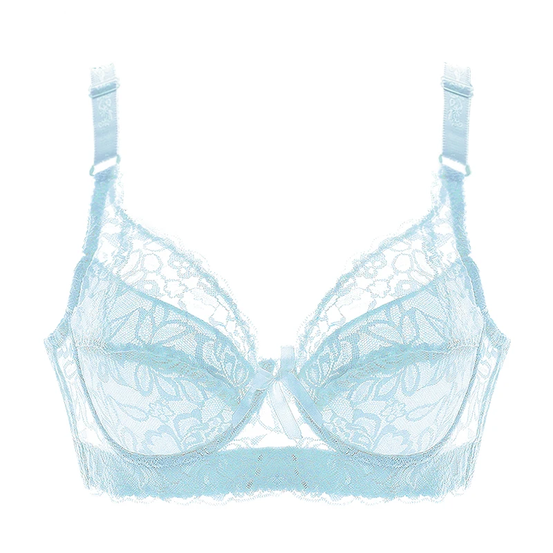 Hot Summer Push Up Bra Lace Big Cup B C D Underwear Women Large Chest Imbottito Sexy Lingerie Sheer Bralette Ladies Reggiseno C3306