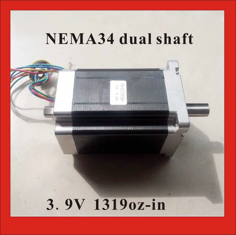 Motore Passo-Passo Nema 34 A Doppia Uscita Nema34 Cnc Step 9.5N.M Lunghezza Corpo 126 Mm Ce Rohs