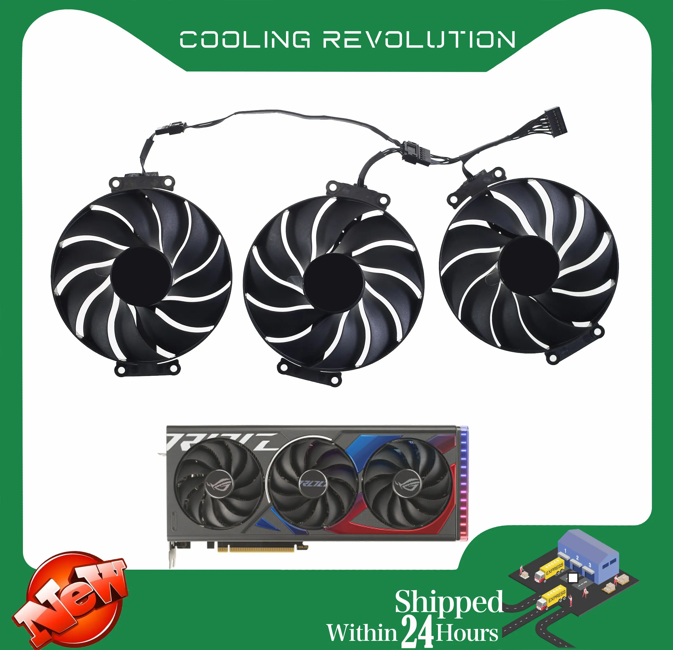 Ventola Della Scheda Grafica 90Mm Muslimatexpla09215B12H Dc12V Per Ventola Asus Rog Strix Geforce Rtx 4060 4060 Ti