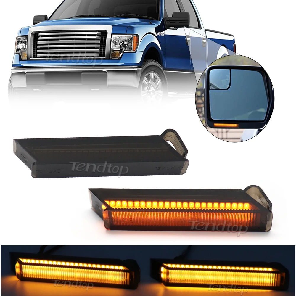 Ambra Sequenziale Flash Led Side Mirror Indicatore Di Direzione Per Ford F150 Raptor 2010-2014 Ford Expedition Lincoln Mark Lt