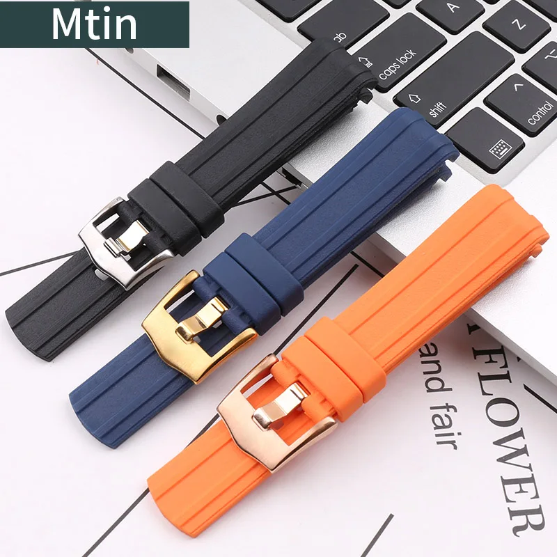 Accessori Per Orologi Cinturino In Gomma Fibbia Ad Ardiglione Da Uomo Per Omega Seamaster Cosmic Ocean At150 Bracciale Sportivo 20 Mm22Mm Cinturini
