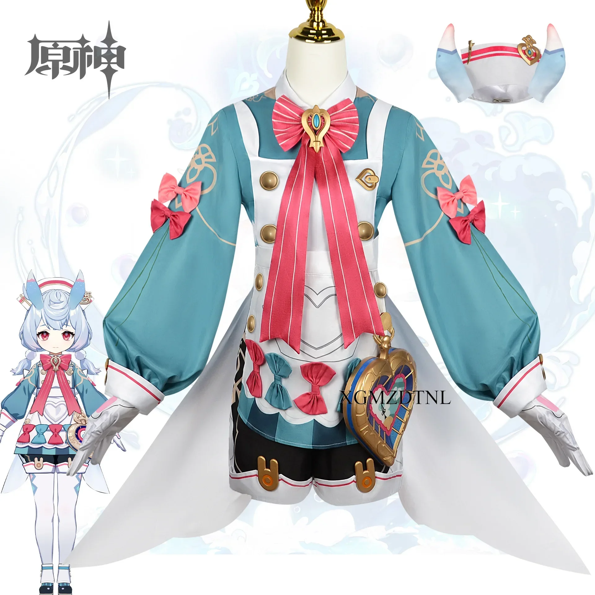 Sigewinne Costume Cosplay Genshin Impact Etz Nurse Doctor Melusine Sigvayn Cute Set Completo Parrucca Halloween Roleplaying Party