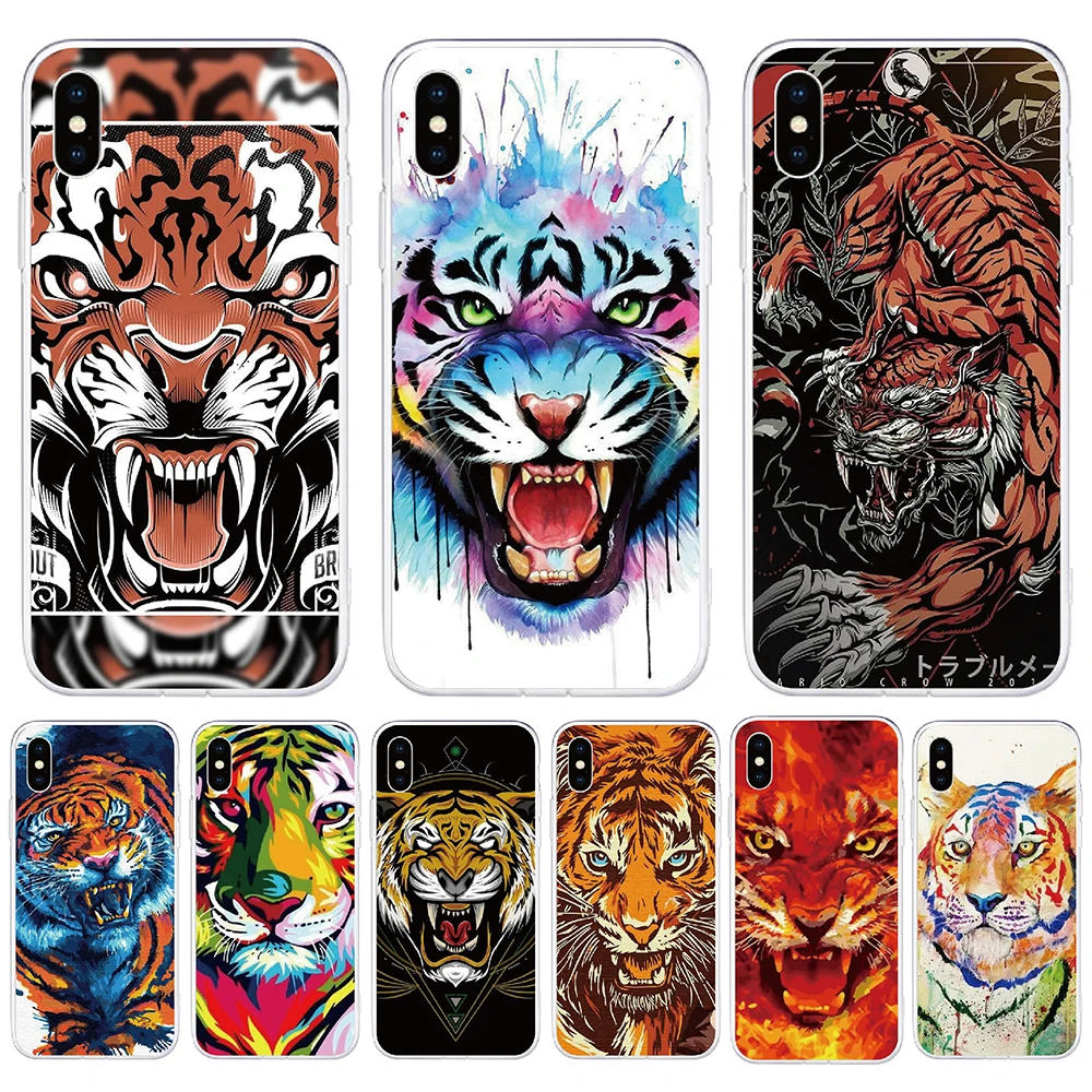 Custodia Per Telefono Per Sony Xperia 10 Iii Lite Pro I Ace Ii M2 Aqua Soft Tpu Anime Tiger Cover Posteriore Per Sony Ace Ii Custodia