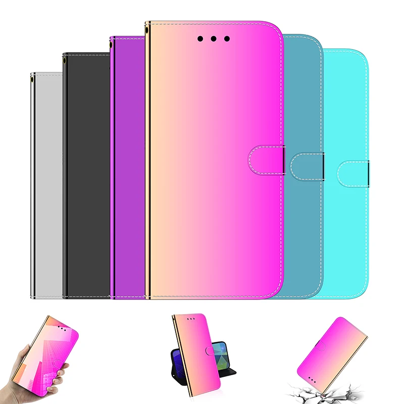 Pro Vintage 3D Mirror Custodia In Pelle Pu Per Sony Xperia L4 20 5 1 Bright Laser Cover Slot Per Schede Portafoglio Flip Stand Bag Fundas Etui