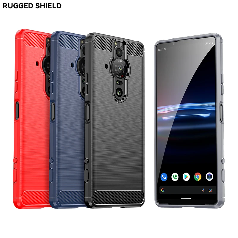Per Sony Xperia Pro-I Custodia In Fibra Di Carbonio Antiurto Custodia Morbida In Silicone Per Sony Xperia Pro-I Custodia Per Sony Xperia Pro-I