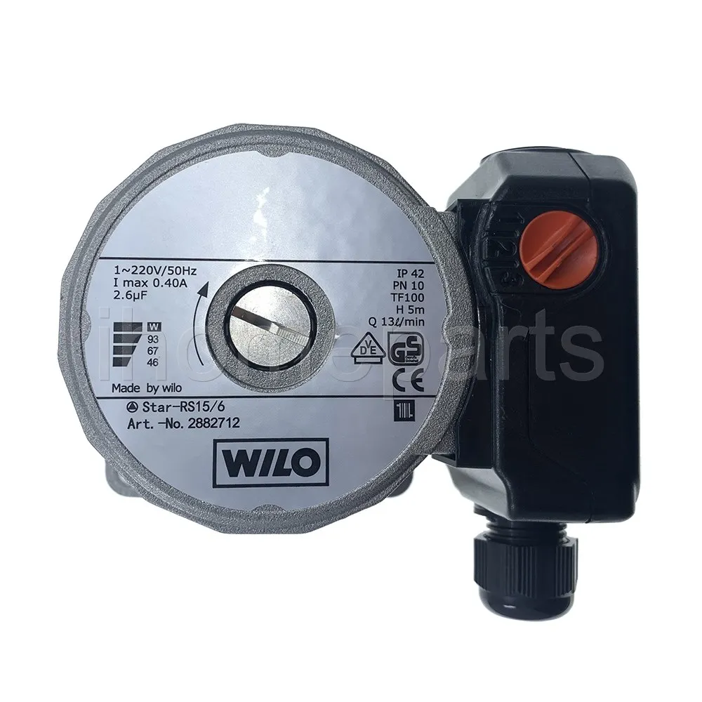 Motore Della Pompa Di Circolazione Dell'Acqua Della Parte Della Caldaia A Gas Per Wilo 3 Velocità Star Rs15/6, Rs15/6-3 Ku