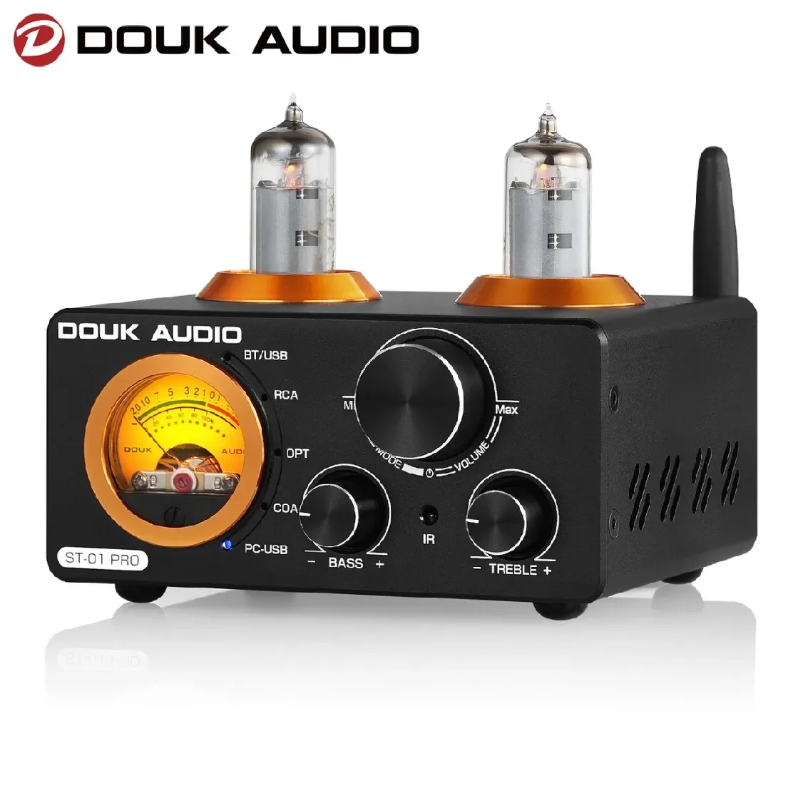 Douk Audio Hifi Vacuum Tube Amplificatore Di Potenza Bluetooth 5.0 Ricevitore Stereo Usb Dac Coassiale/Opt Digital Audio Amp Vu Meter 100W 100W