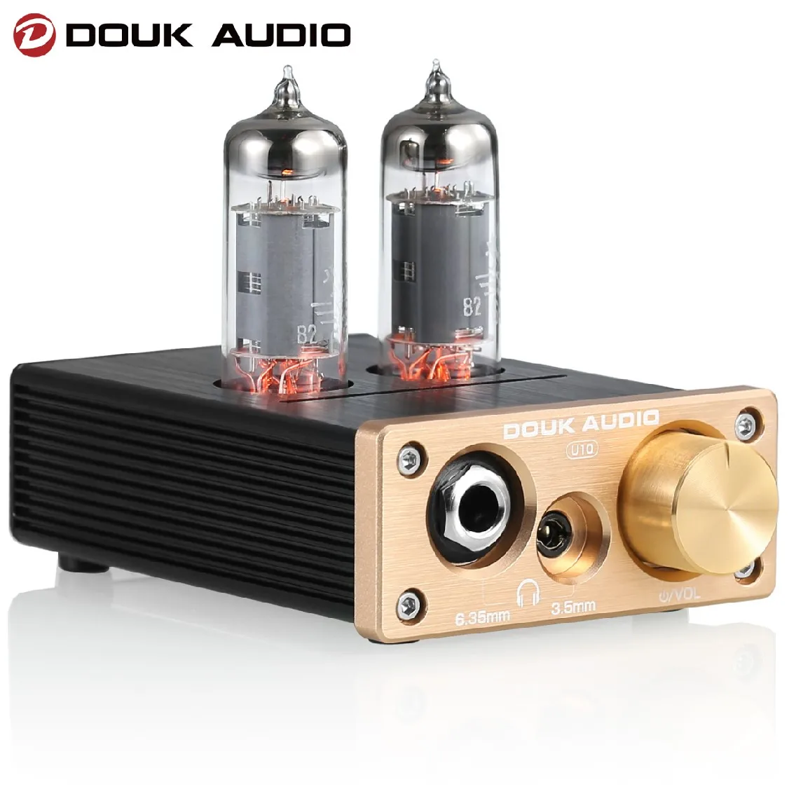 Douk Audio U10 Mini Tubo 6.35Mm/3.5Mm Amplificatore Per Cuffie Hifi Stereo Aux / Rca Preamp Per Altoparlante Domestico