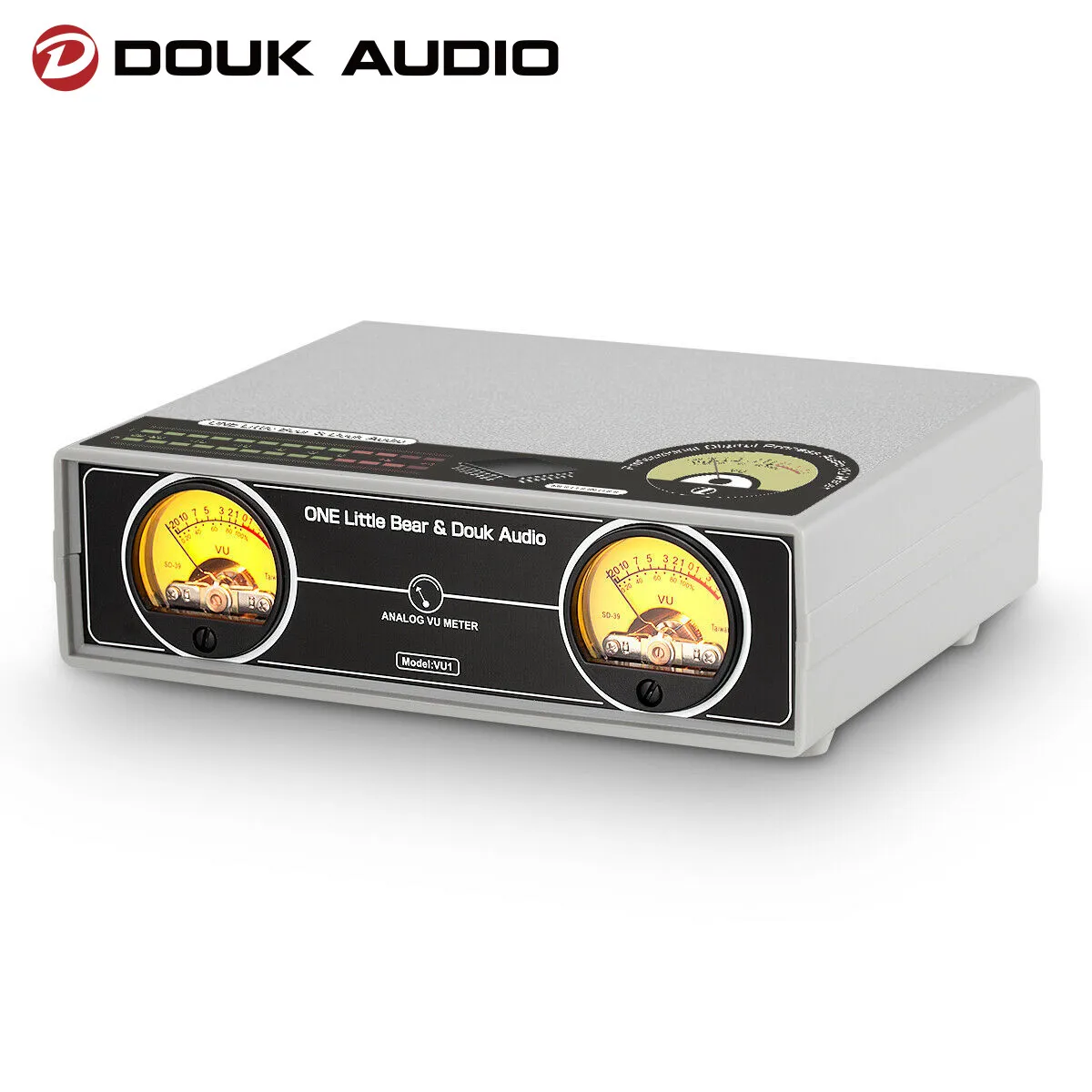 Douk Audio Dual Analog Vu Meter Mic + Line Analizzatore Di Spettro Musicale Display A Pannello Db Indicatore Di Livello Sonoro Per Mixer Amp Preamp