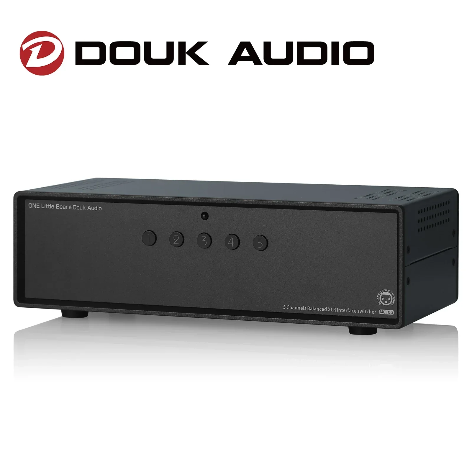 Douk Audio Mc105 1(5)-In-5(1)-Out Xlr Selector Box Switcher Audio Splitter A 5 Vie Per Amplificatore Segnale Sorgente Selettore