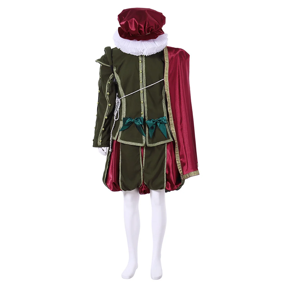 Tudor Costume Medievale Vittoriano Royal Court Uniforme Militare Uomini Adulti Regency Rinascimentale Nobile Cavaliere Abiti Con Mantello